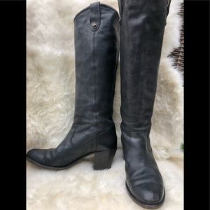 Frye Jackie tall boot black leather SZ 9